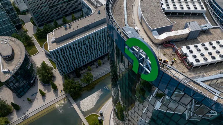 OMV head-office with new logo installed